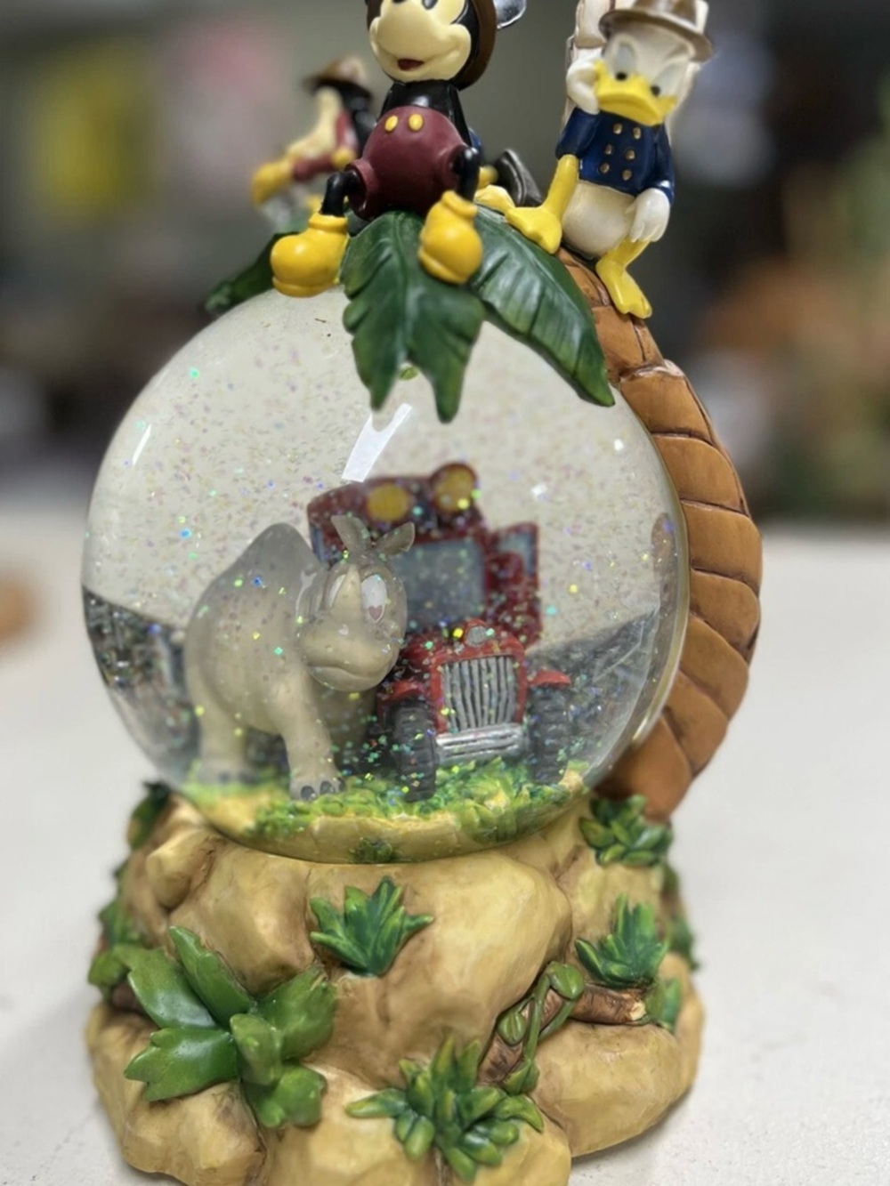 Disney Jungle Cruise Snow Globe with Mickey and Donald - Multicolor